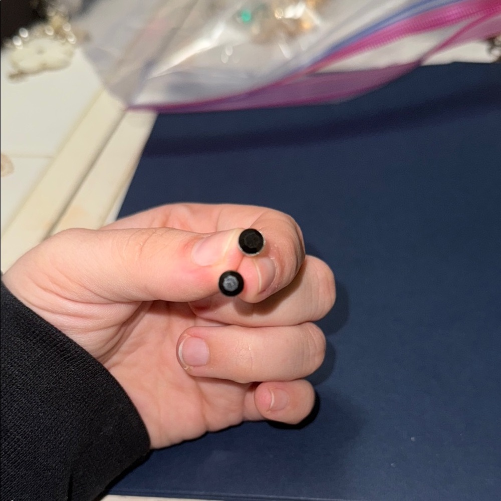 Black Stud Earrings